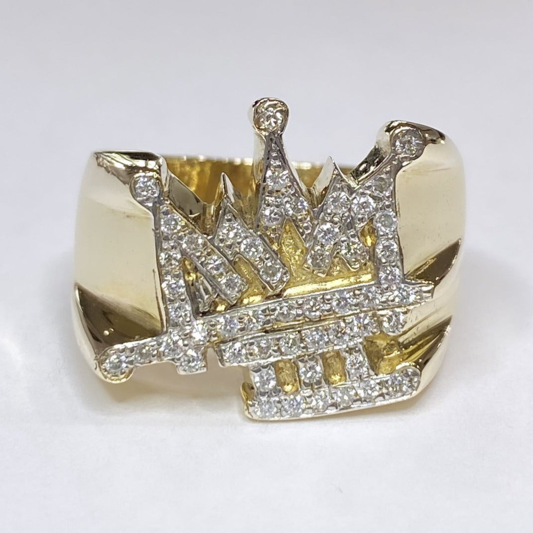 14k Diamond Crown Ring