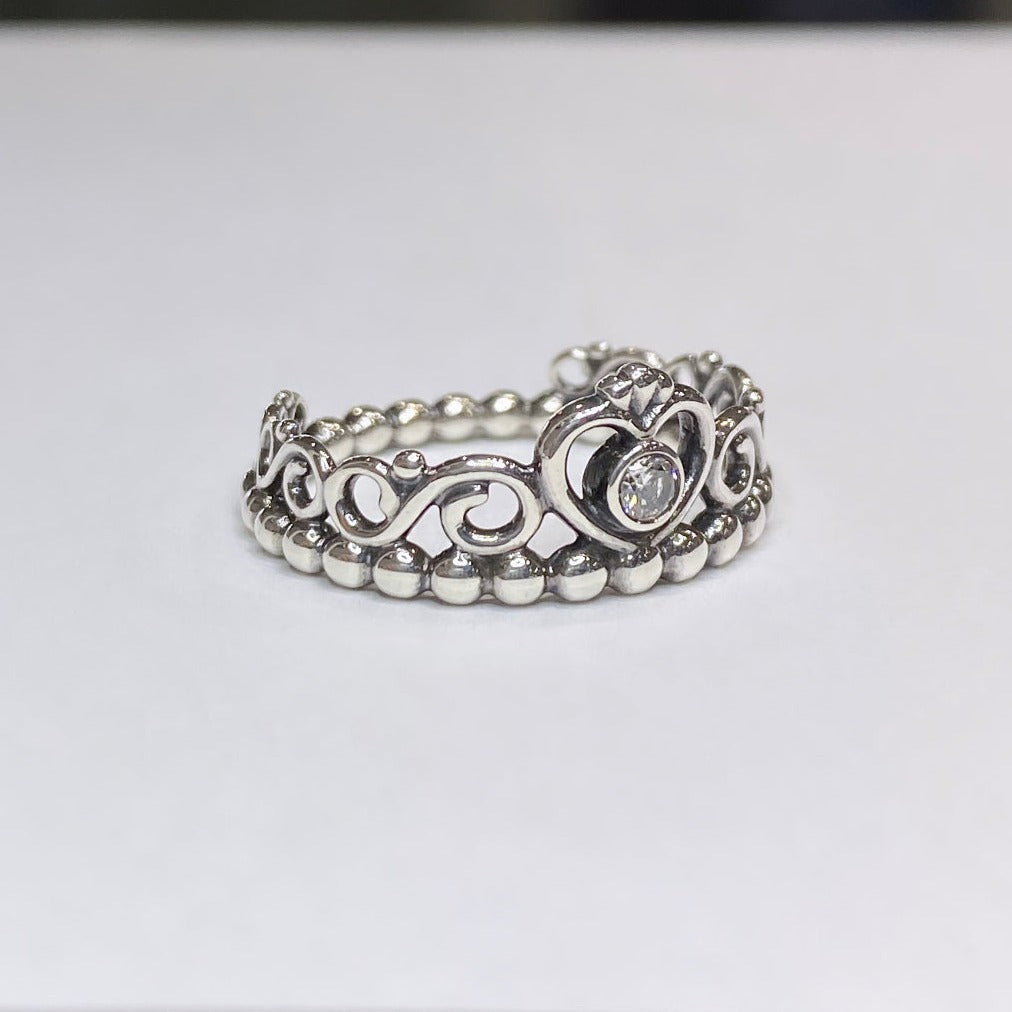 PANDORA Sterling Silver Princess Tiara Crown Ring - Etsy