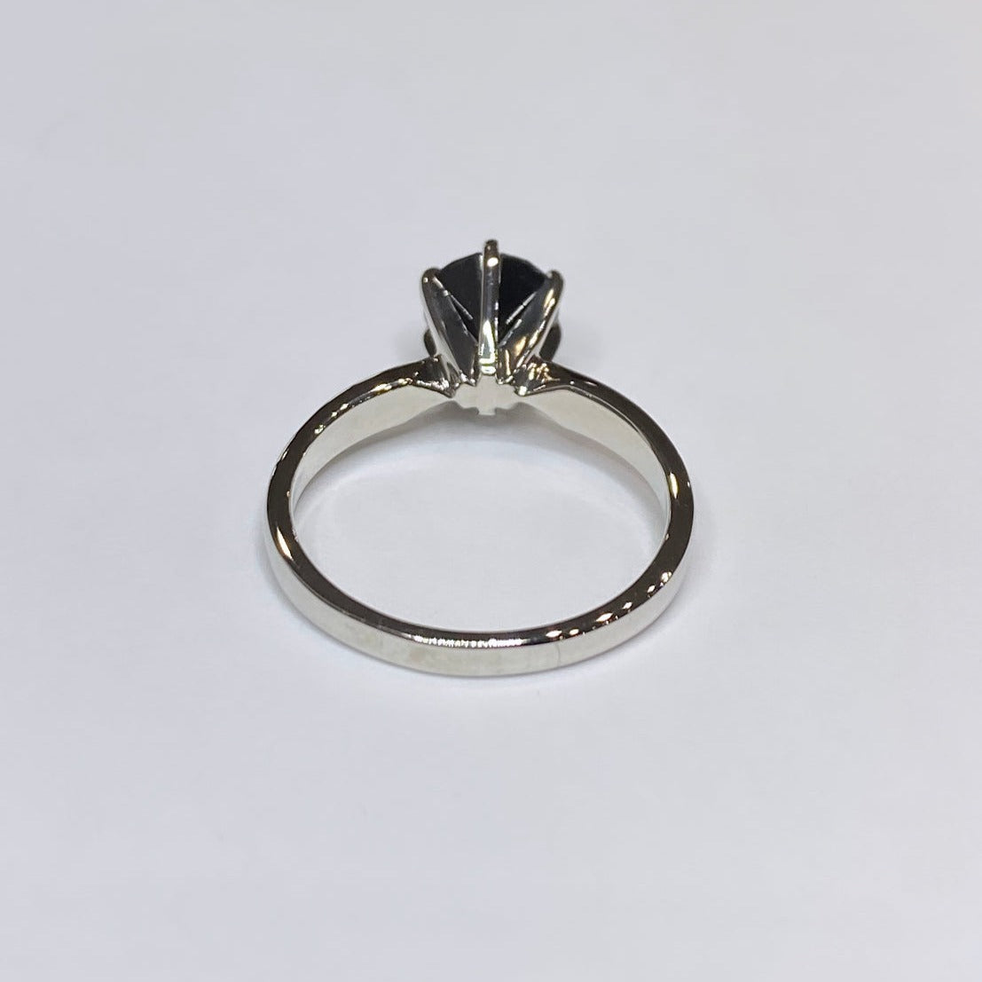 1ct Black Diamond Solitaire Ring