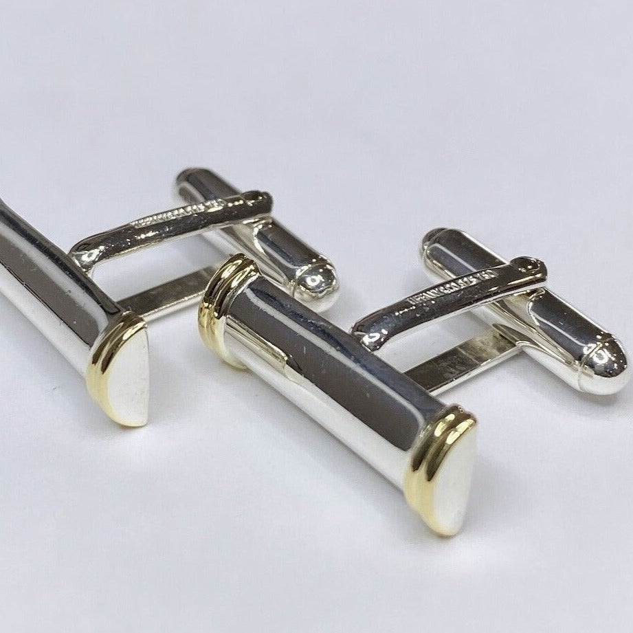 T & Co. 925 & 18k Cuff Links